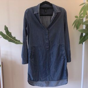 3/$20 Jean dress with hi-low hem and pockets, size M/L